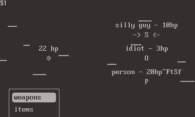 a GIF of a battle sequence, in which the player uses the Playdate's
crank to cock an on-screen gun