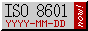 the text ISO 8601 NOW! with a timestamp template YYYY-MM-DD